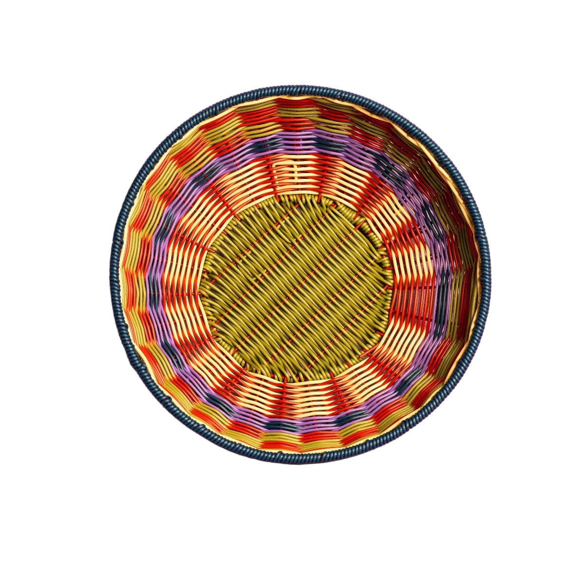Woven Bowl - Red/Olive