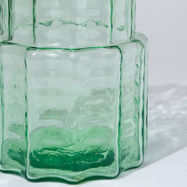 Jelly Glass Vase Squat Green