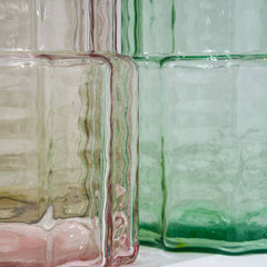 Jelly Glass Vase Squat Green