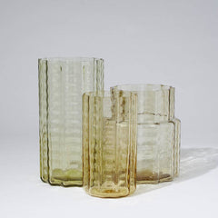 Jelly Glass Vase Squat Honey