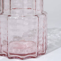 Jelly Glass Vase Squat Pink
