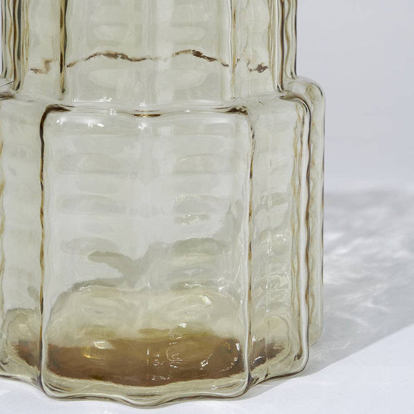 Jelly Glass Vase Squat Honey