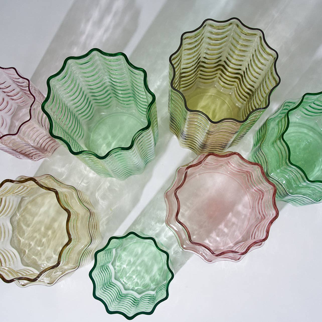 Jelly Glass Vase Honey (L)