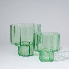 Urn Glass Vase Green (M)