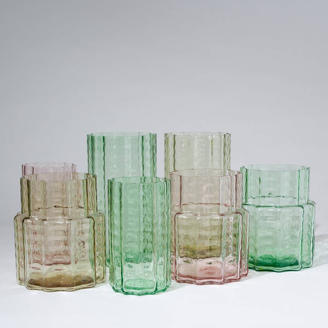 Jelly Glass Vase Green (M)