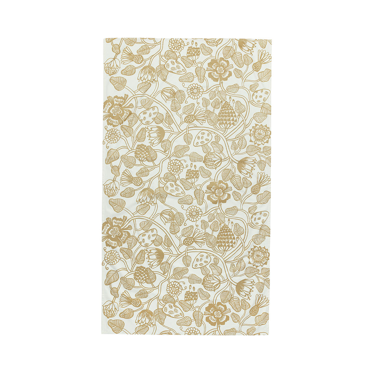 Tiara Table Cloth White/Gold 135cm x 250cm