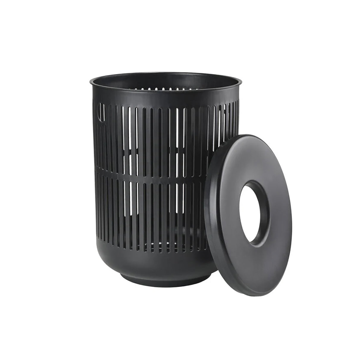 Ume Laundry Basket with Lid 60L Black