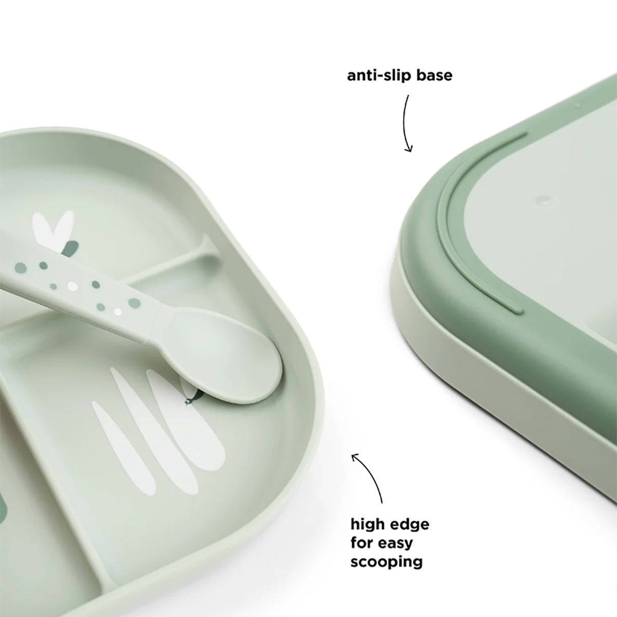 Foodie Compartment Plate - Green