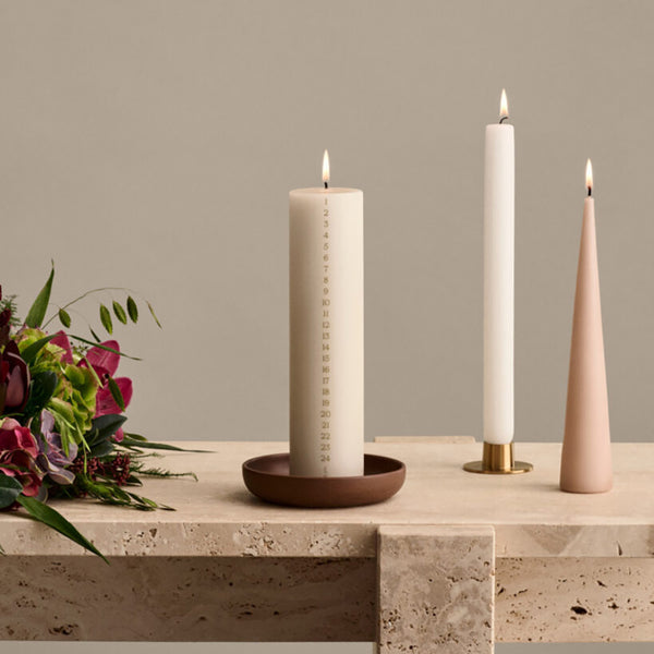 Christmas Calendar Pillar Candle 25cm Ivory no.06