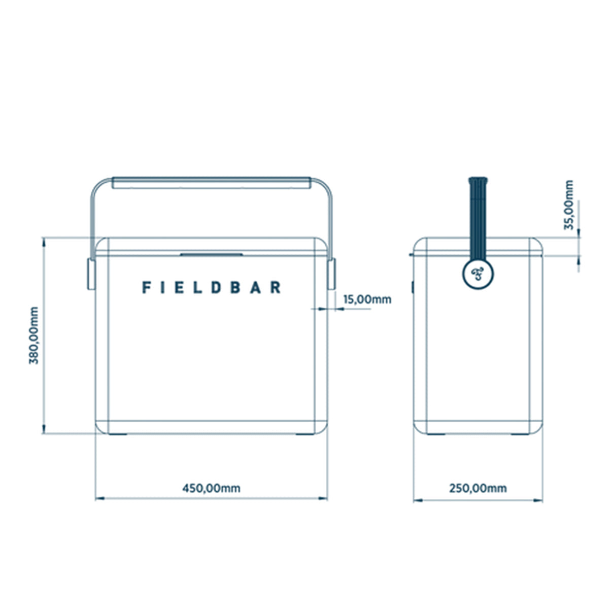 Gin Trunk Cooler Box Parisian Green PRE ORDER