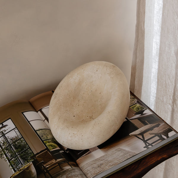 Eclipse Large Sculpted Bowl Travertine
