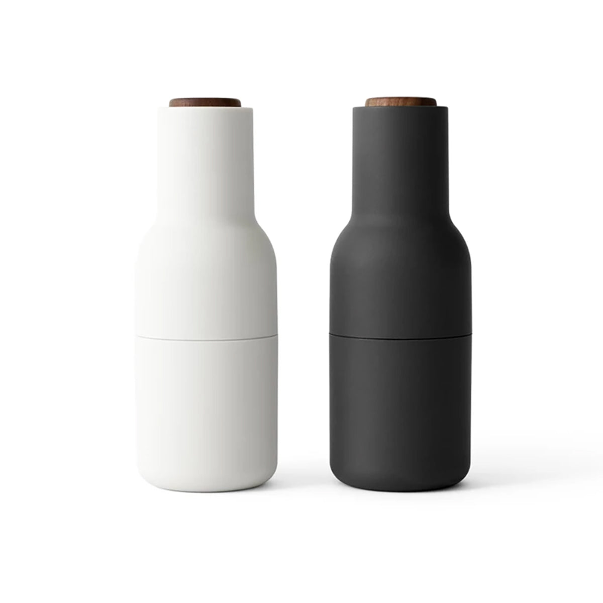 Bottle Grinder Ash + Carbon with Walnut / Set 2