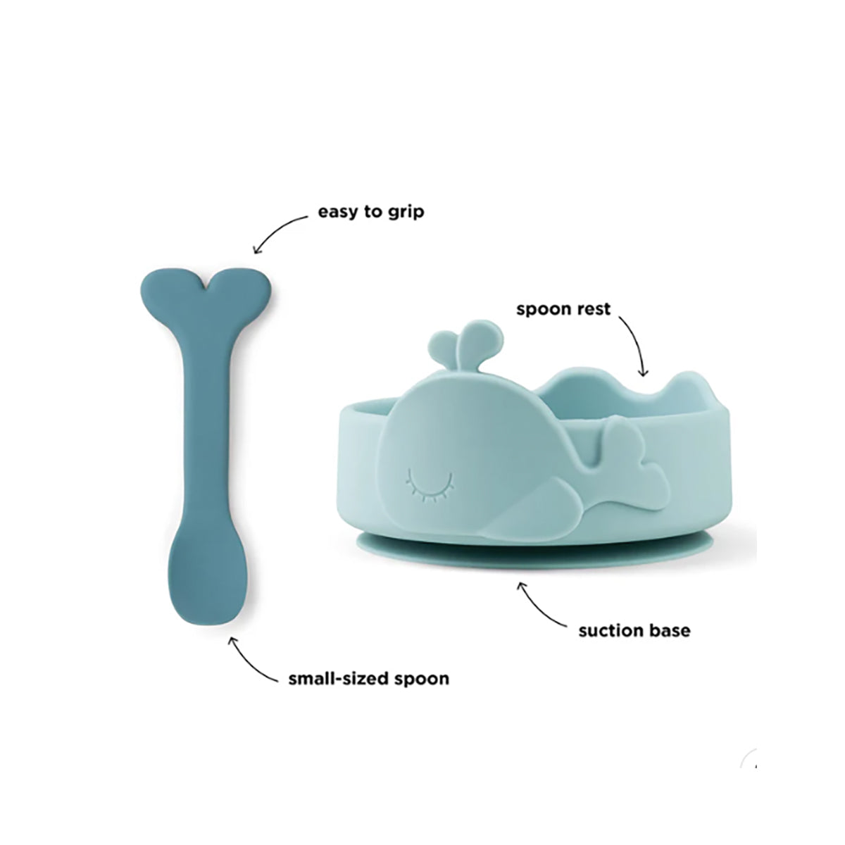 Silicone Stick & Stay Snacky Bowl Wally Blue