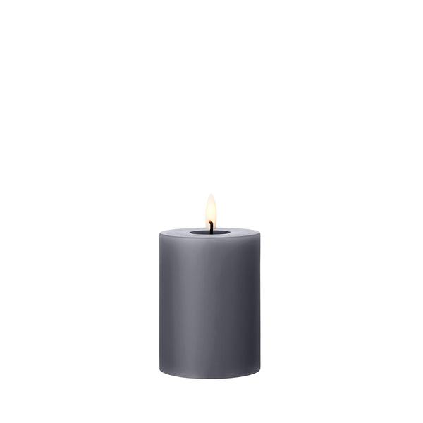 LED Pillar Candle 10cm Dark Slate no. 74