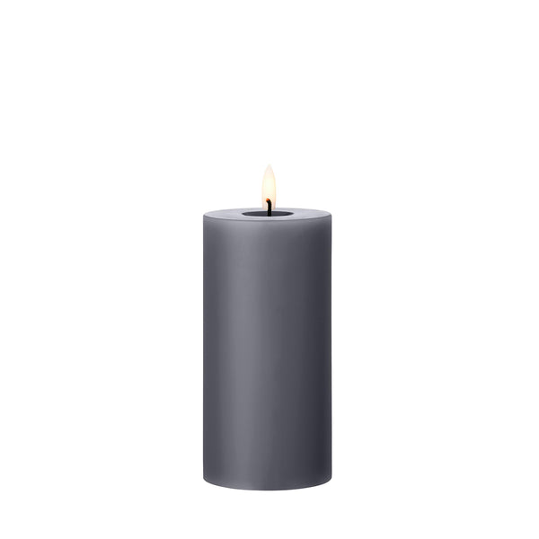 LED Pillar Candle 15cm Dark Slate no. 74