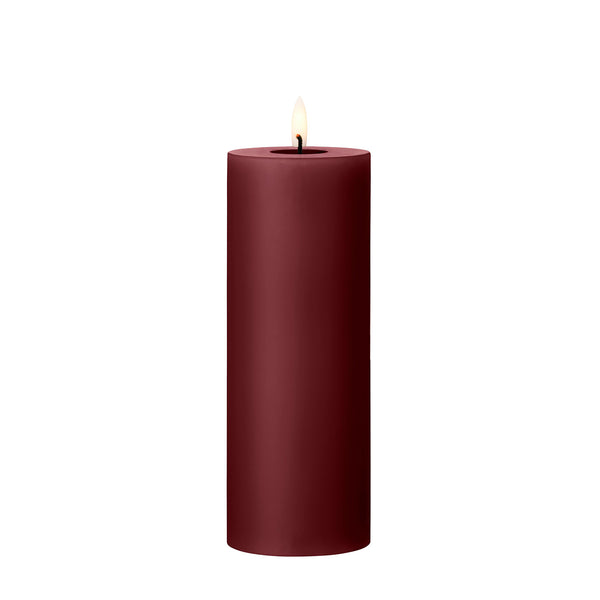 LED Pillar Candle 20cm Deep Wine no. 44/2