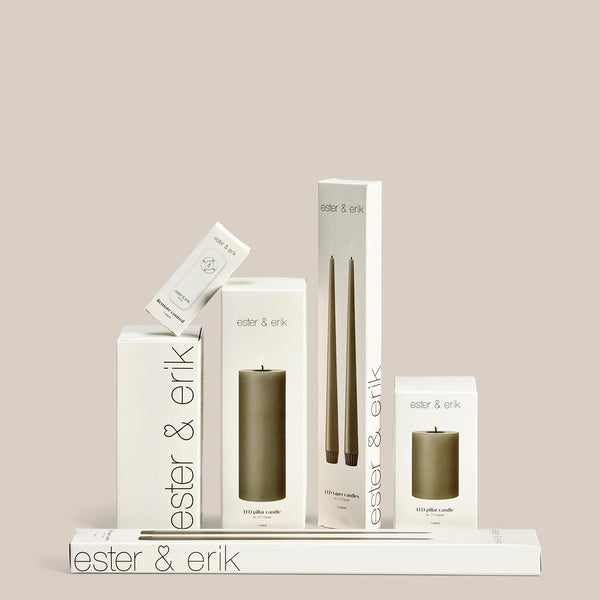 LED Pillar Candle 20cm Artichoke no. 69