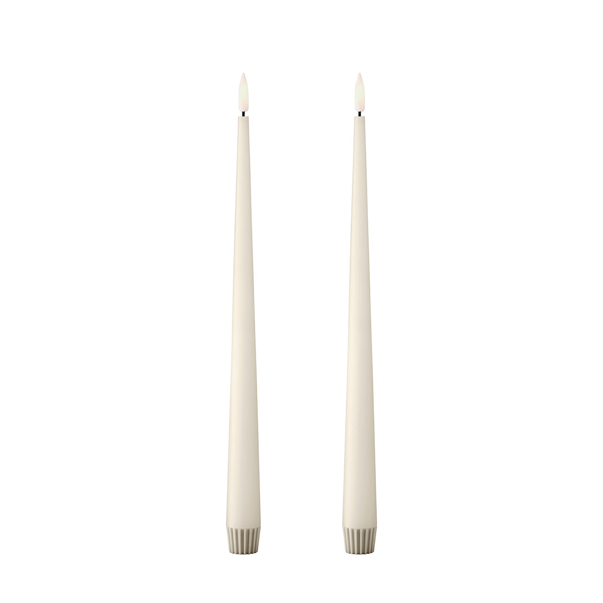 LED Taper Candle 30cm Set/2 Ivory no.06