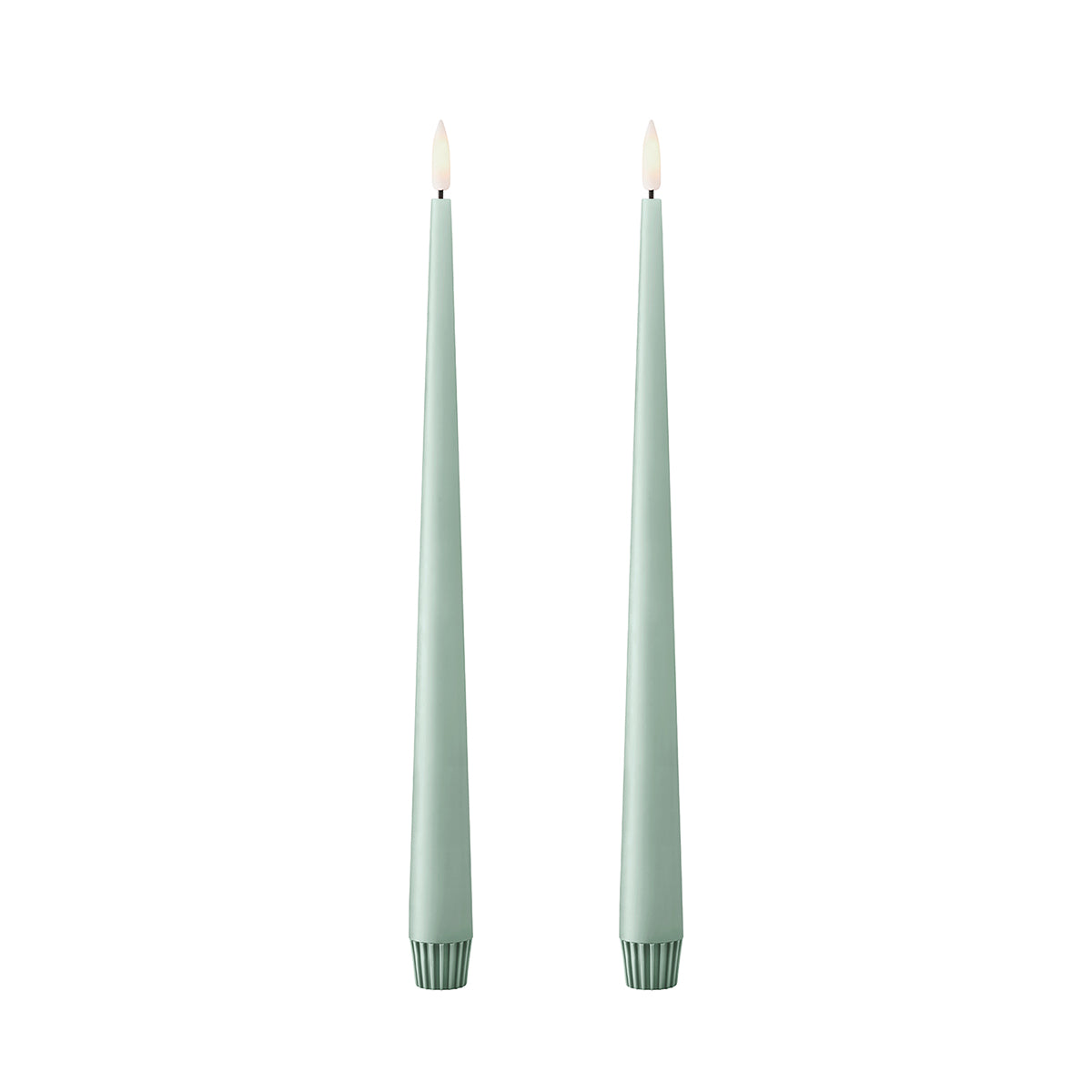 LED Taper Candle 30cm Set/2 Jade Stone no. 26