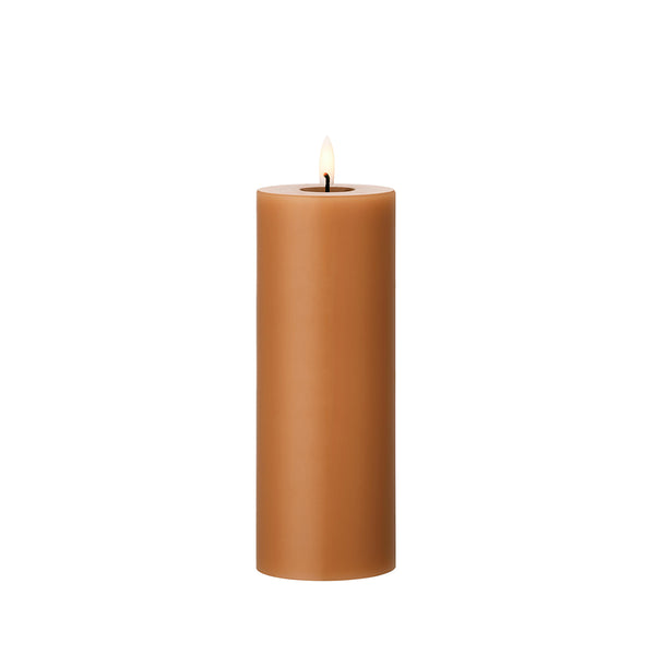 LED Pillar Candle 20cm Raw Toffee no. 23