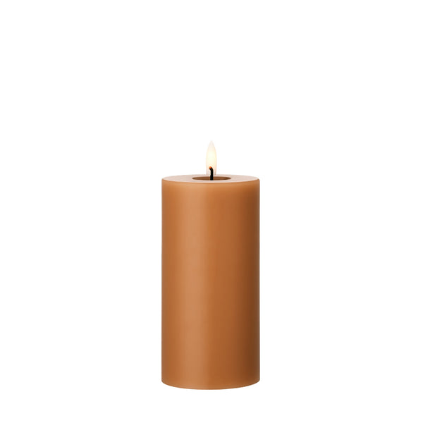 LED Pillar Candle 15cm Raw Toffee no. 23
