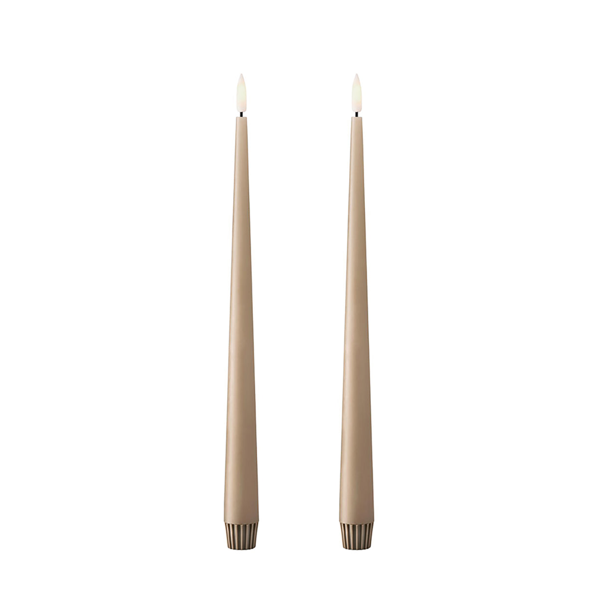 LED Taper Candle 30cm Set/2 Nougat Note no. 18