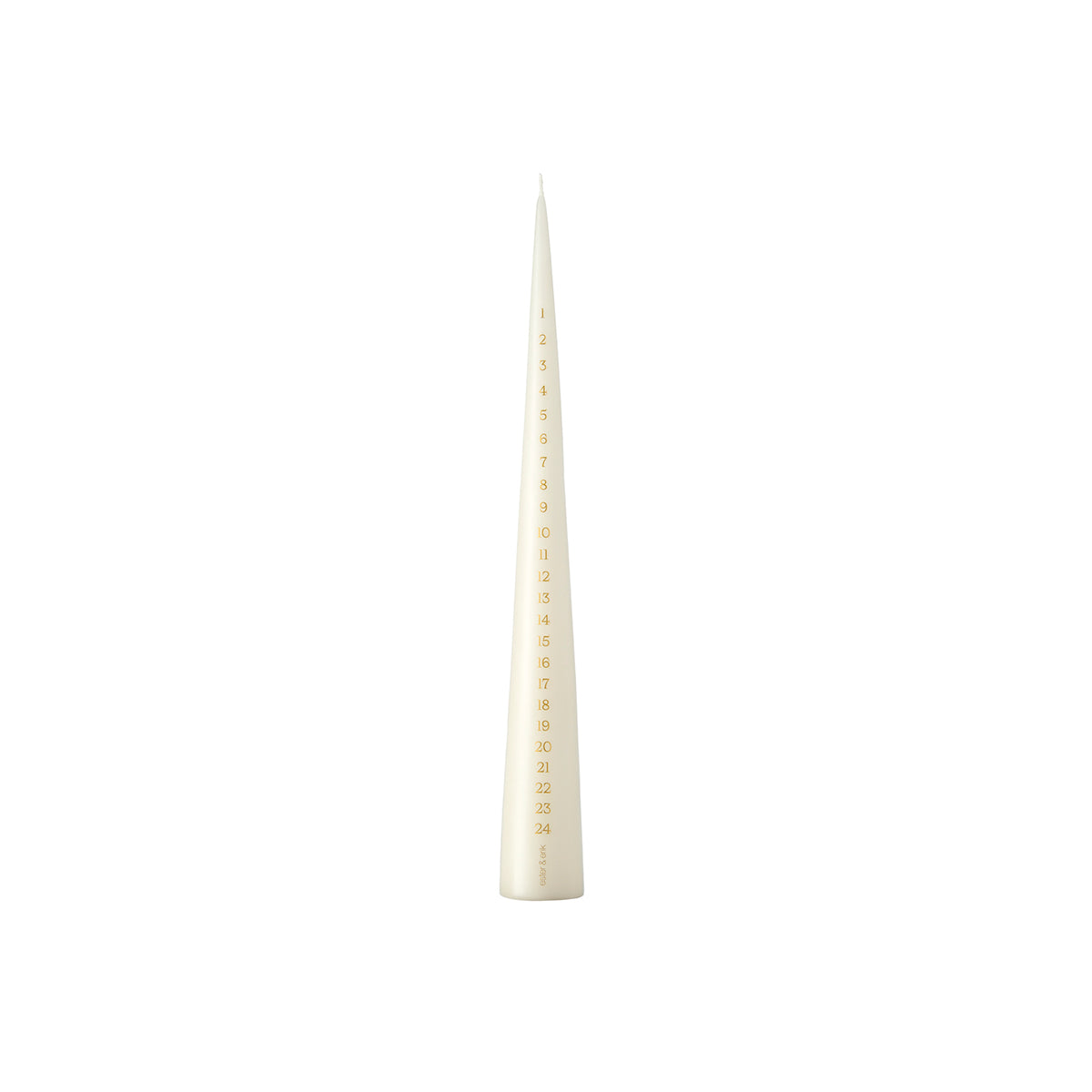 Christmas Calendar Cone Candle 37cm Ivory No.06