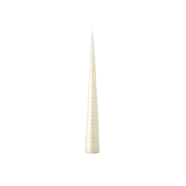 Christmas Calendar Cone Candle 37cm Ivory No.06