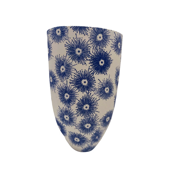 Floral Blue Elegant Vase Large