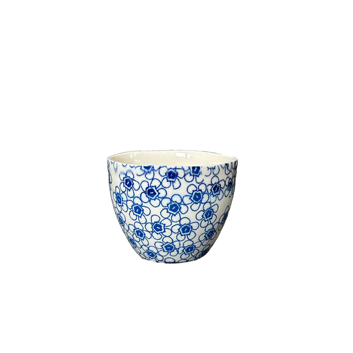 Floral Blue Cappuccino Cup Large