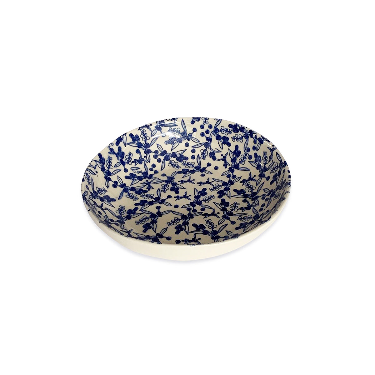 Floral Blue Pasta Bowl Medium