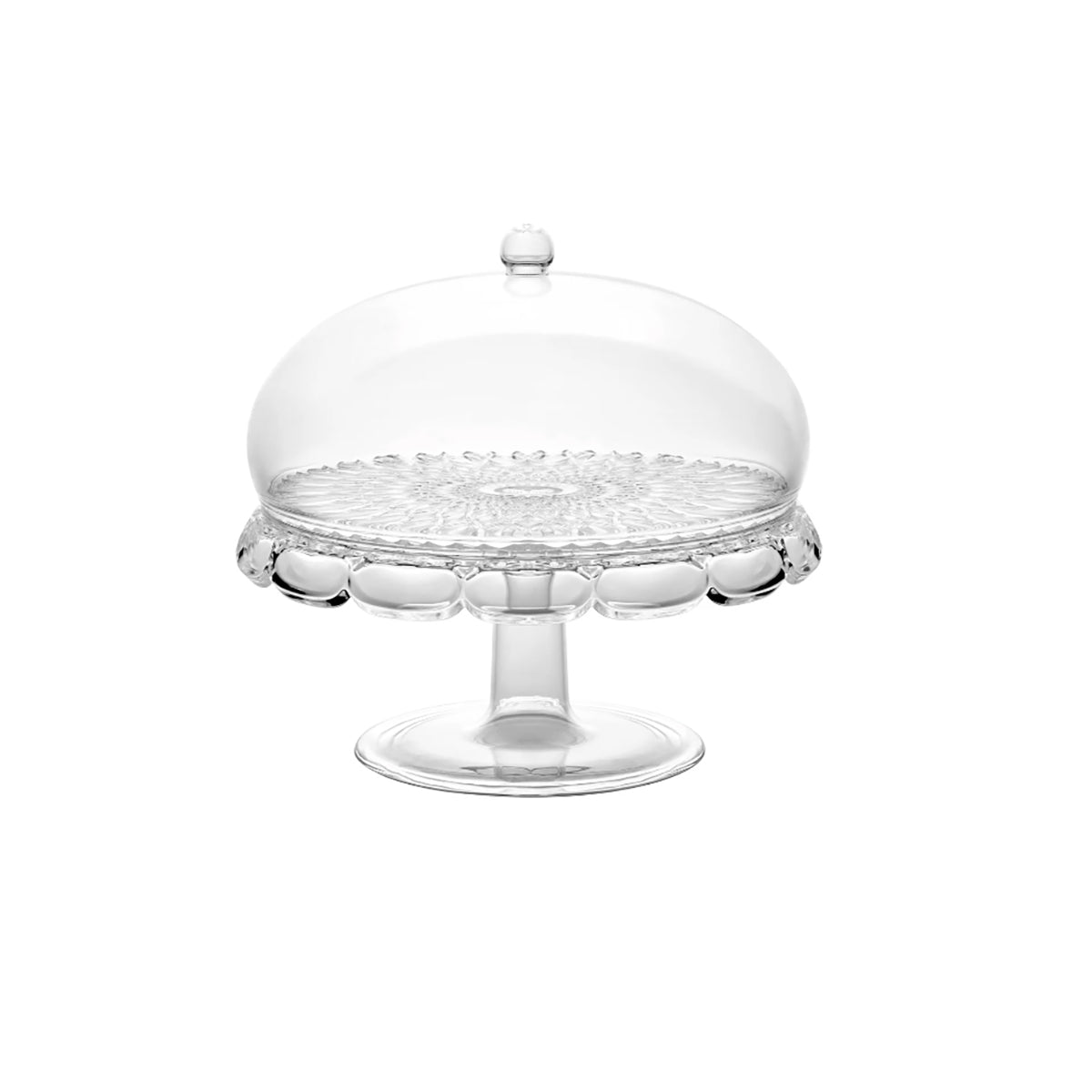 Vanity Air Cake Stand with Dome Clear