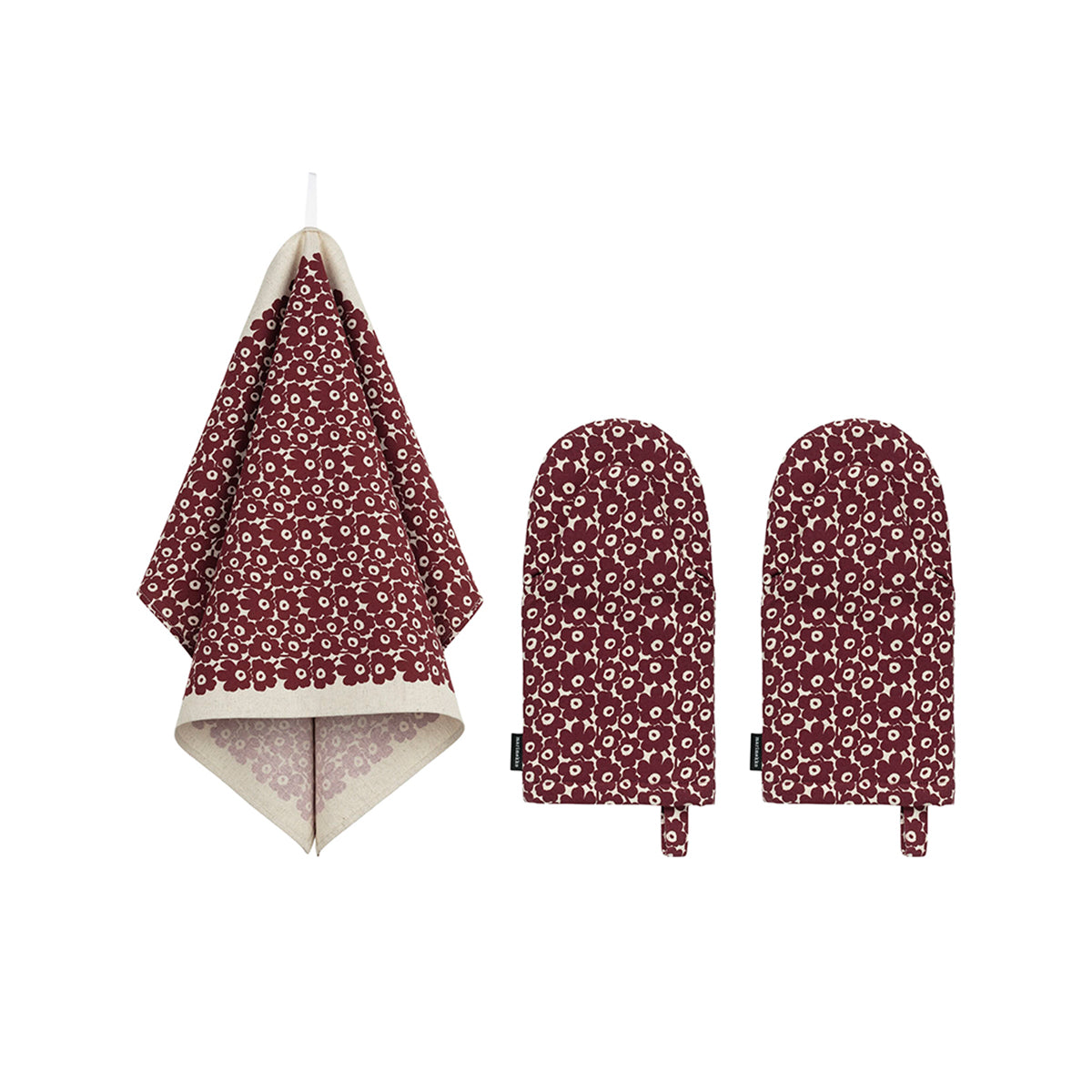 Pikkuinen Unikko Kitchen Set Burgundy/Linen