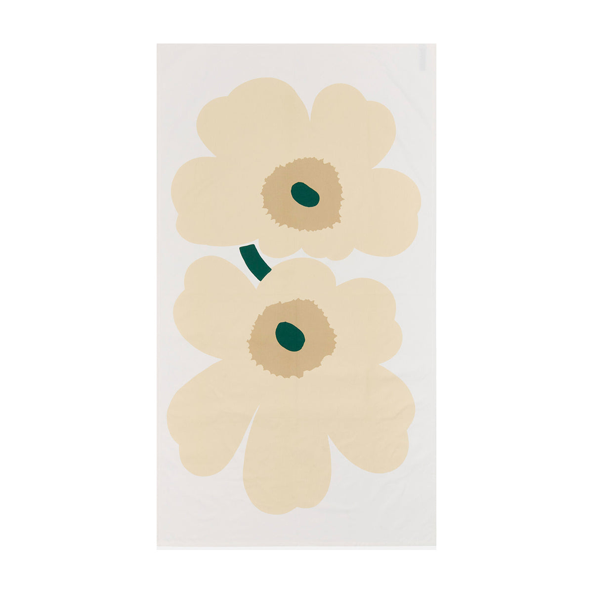 Unikko Table Cloth White/Biscuit/Green 135cm x 250cm