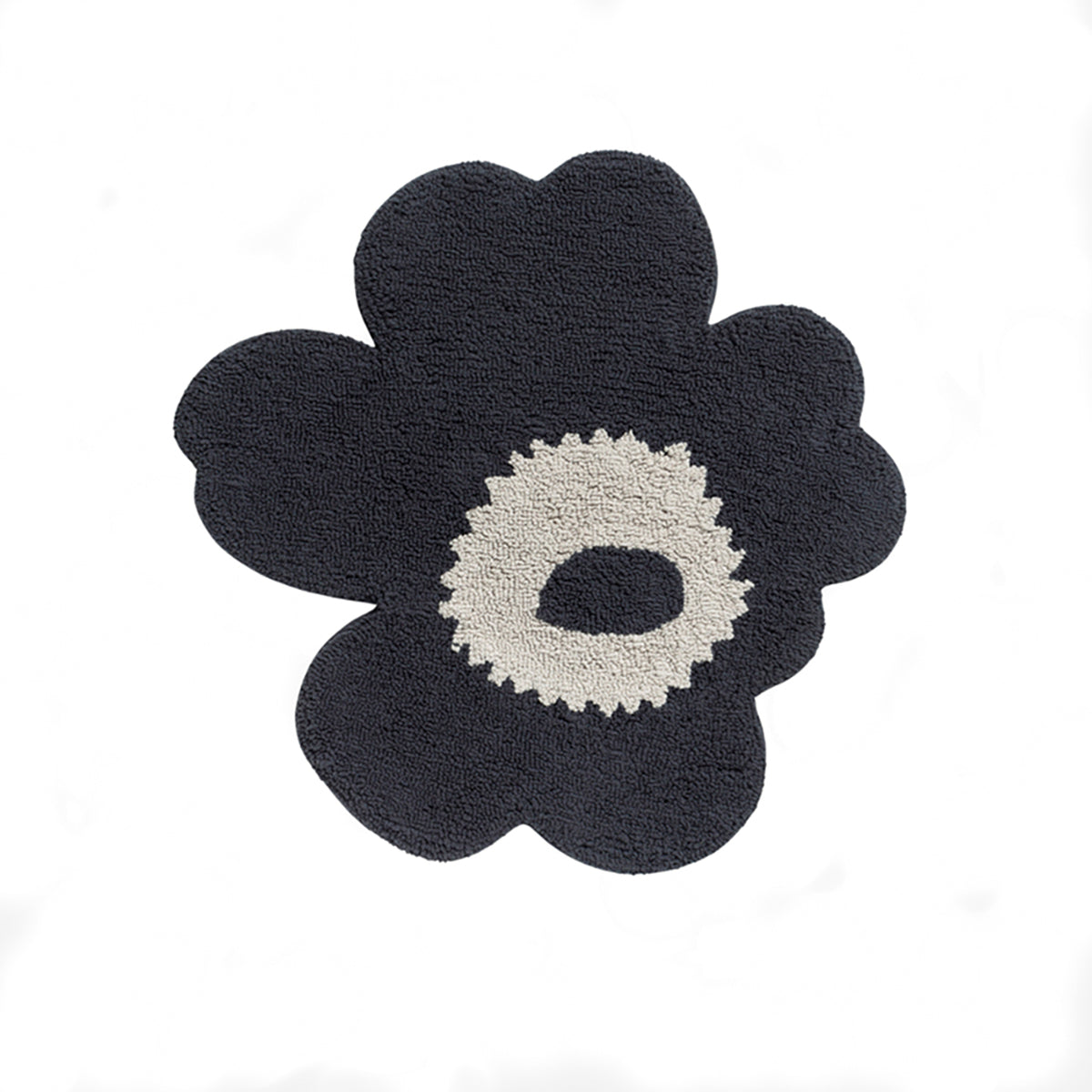 Unikko Bath Mat Black/White