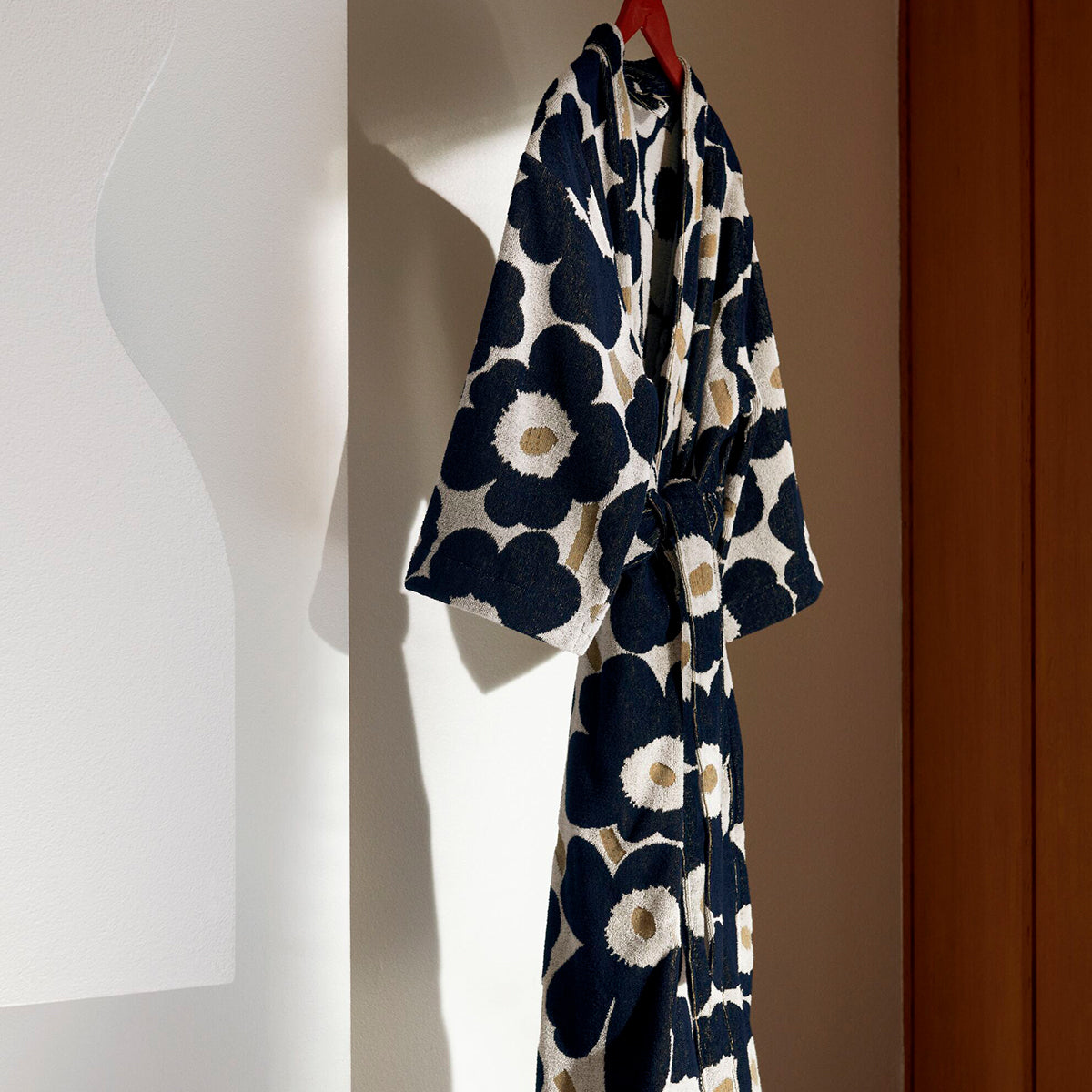 Unikko Terry Bathrobe Navy/Gold/White Small