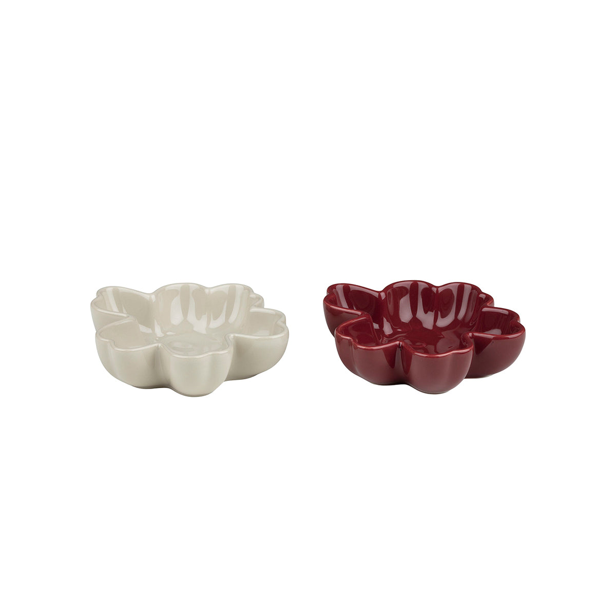 Unikko Bowl Set / 2 Burgundy/Vanilla