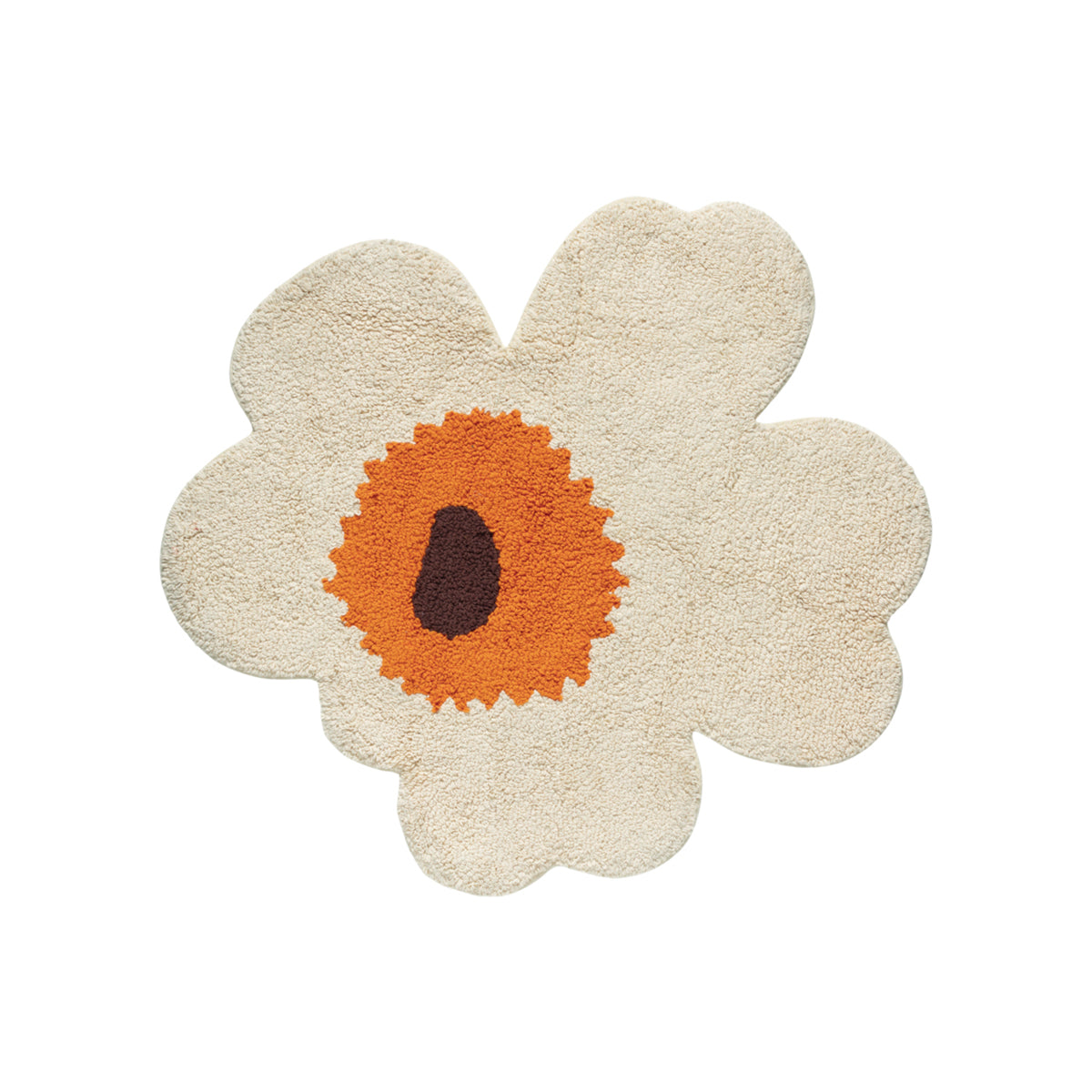 Unikko Bath Mat Cream/Warm Orange/Chocolate