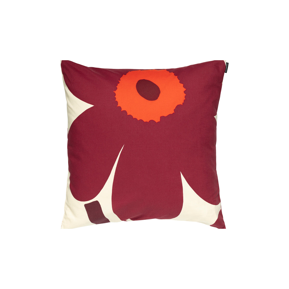 Pieni Unikko Cushion Cover Vanilla/Burgundy/Red 50x50cm
