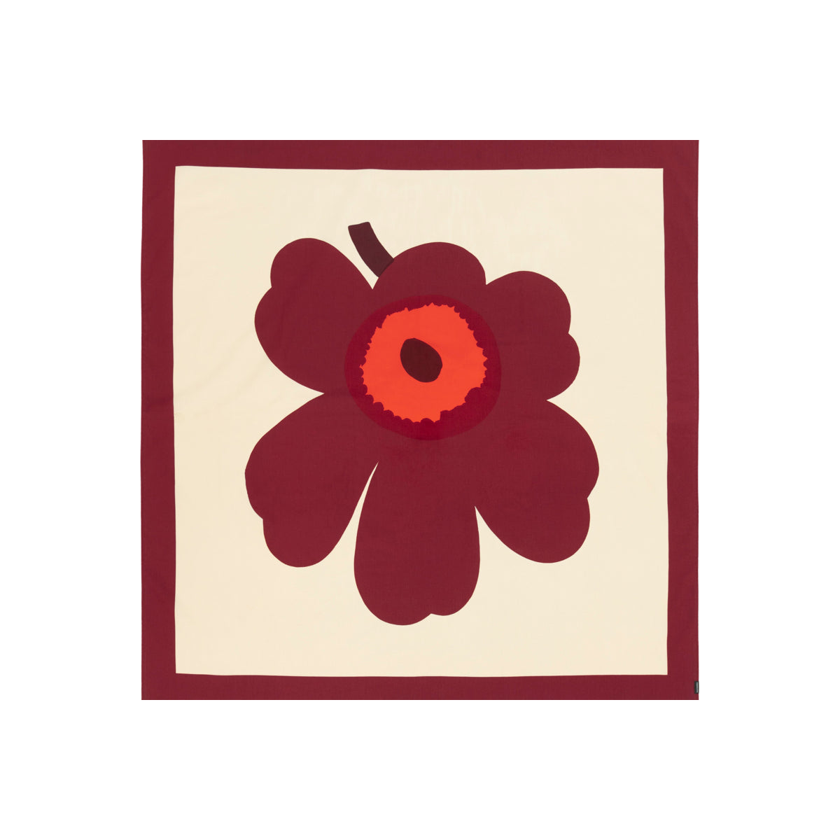 Unikko Table Cloth Vanilla/Burgundy/Red 140cm x 140cm