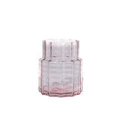 Jelly Glass Vase Squat Pink
