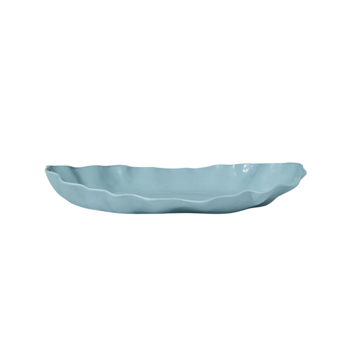 Ruffle Rectangle Platter Medium Blue