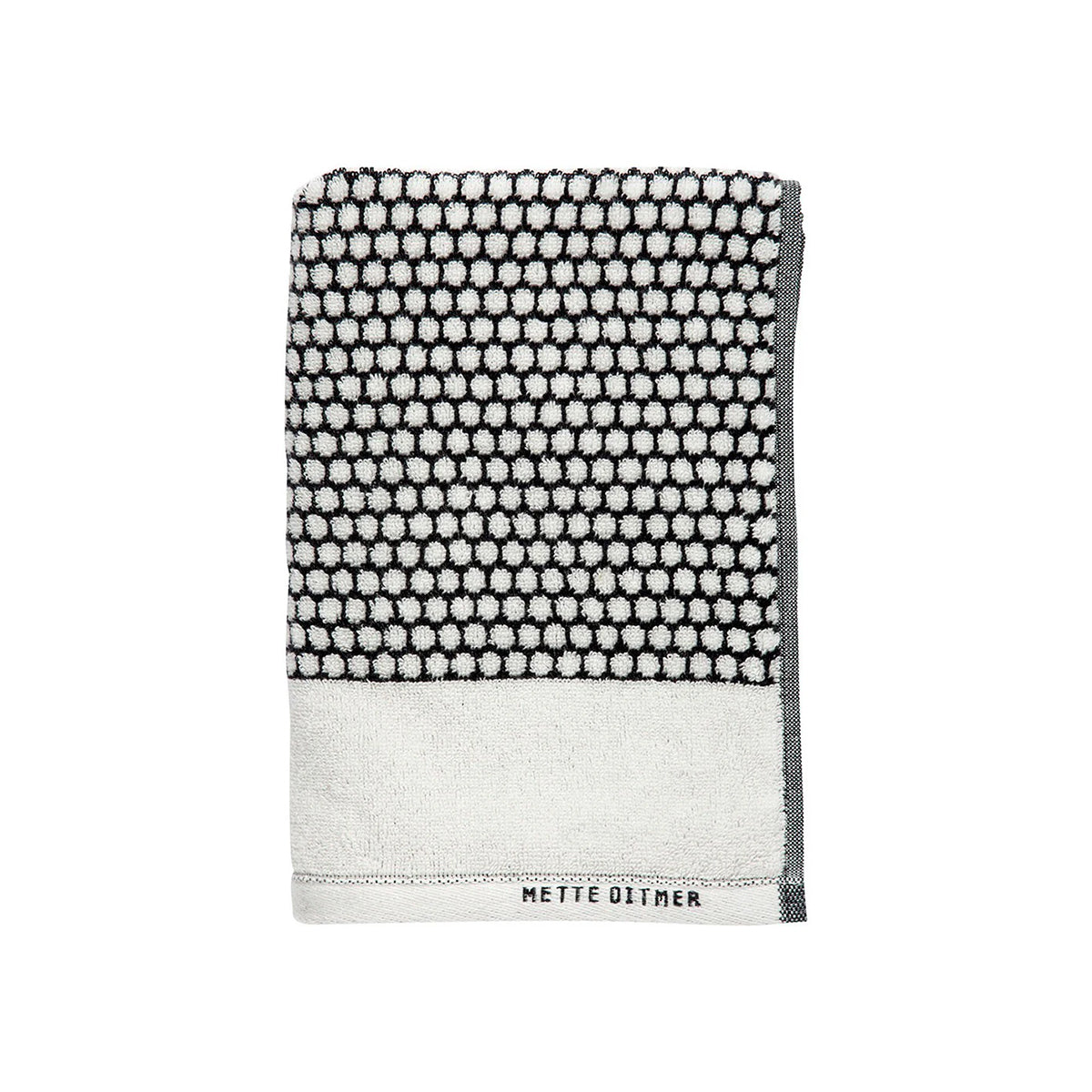 Grid Bath Towel Black/White
