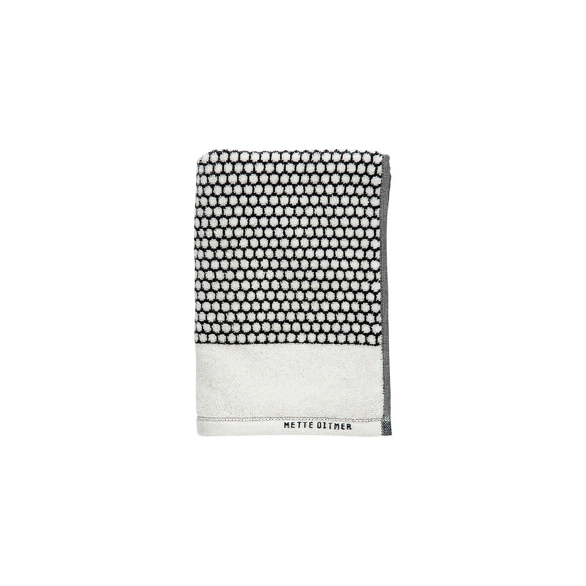 Grid Guest Towel Black/White 2 pack