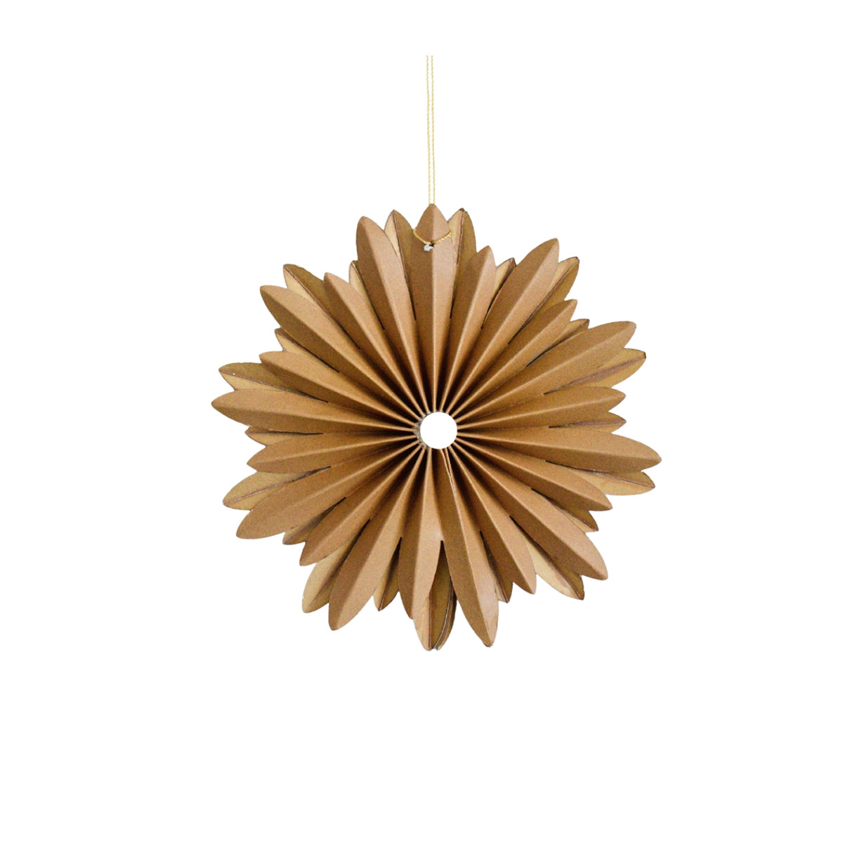 Paper Hanging Star Ornament Golden Sand