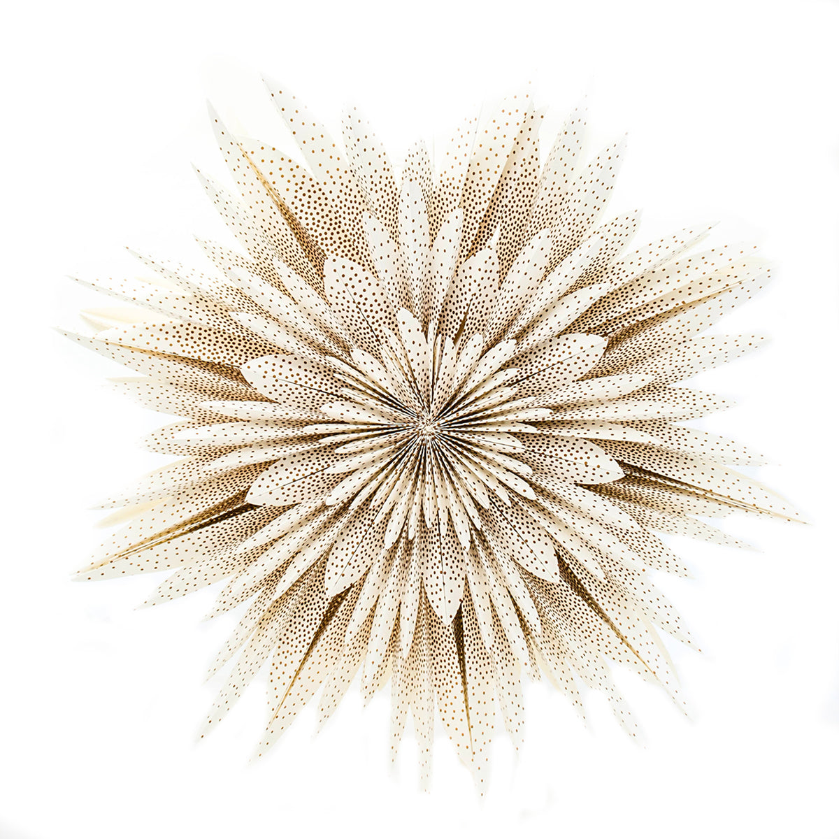 Hanging Paper Snowflake Off-White/Gold Dots 65cm