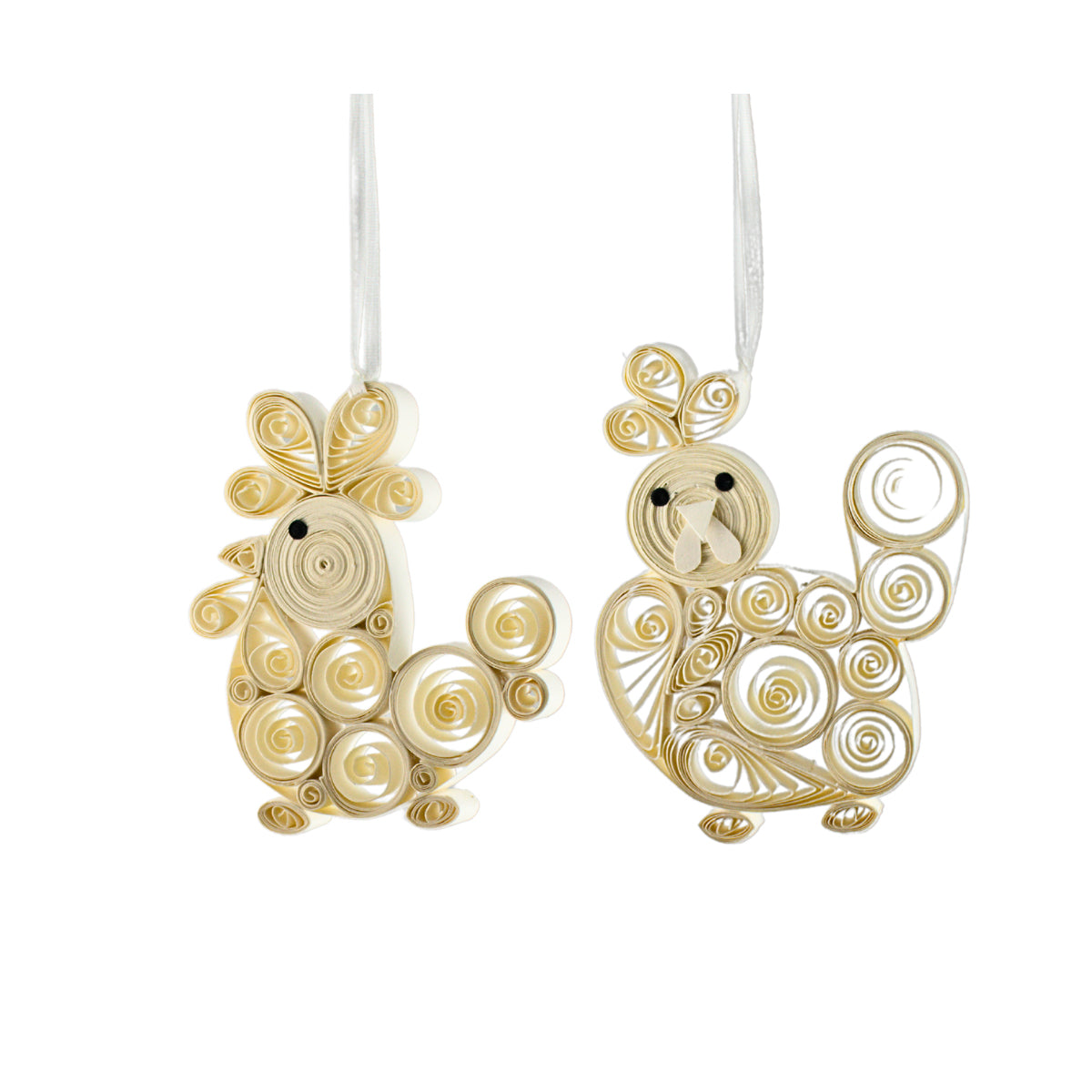 Quilling Chicken and Rooster Set 9cm