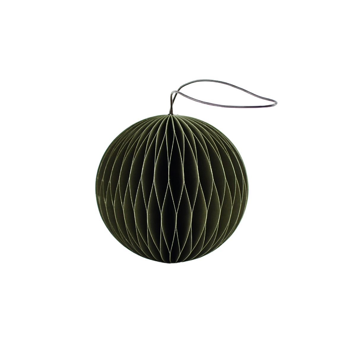 Paper Sphere Ornament Olive Green