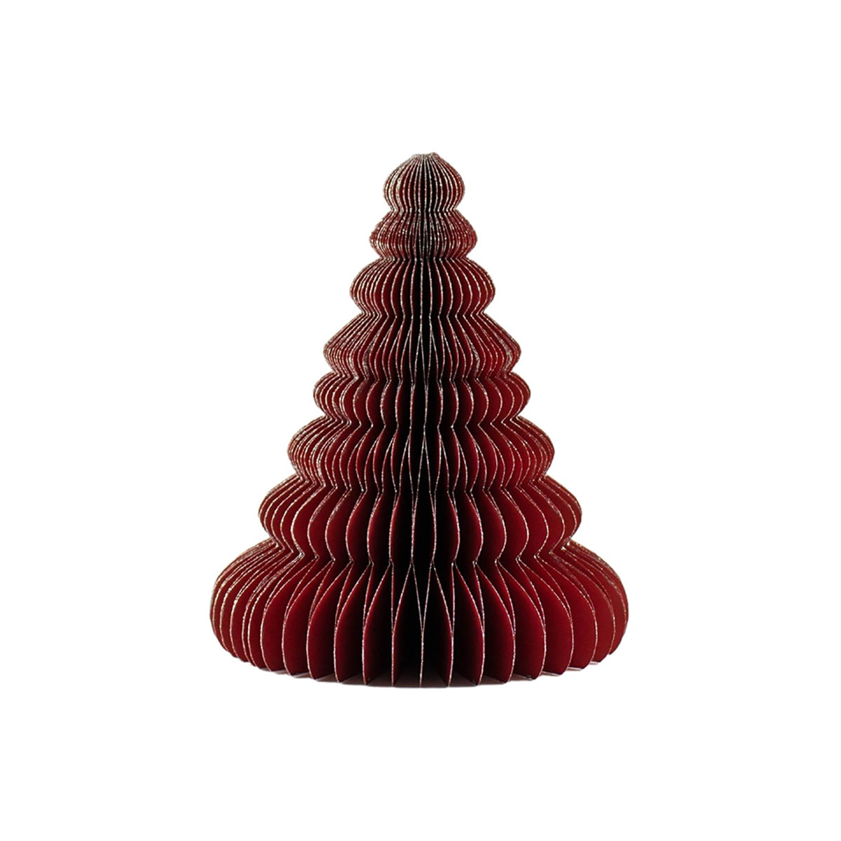 Paper Tree Standing Classic Red / Silver Edge 20cm