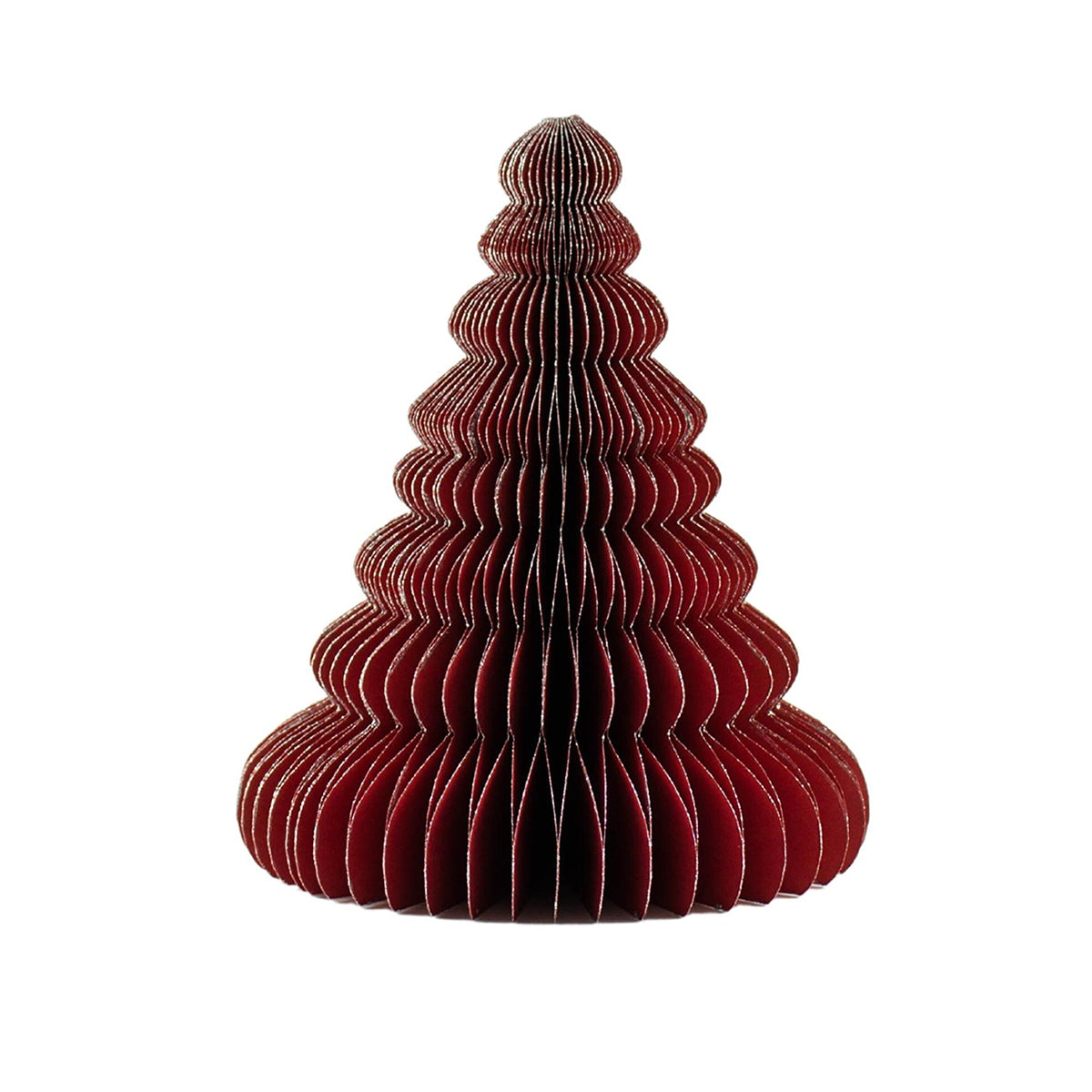 Paper Tree Standing Classic Red / Silver Edge 24cm